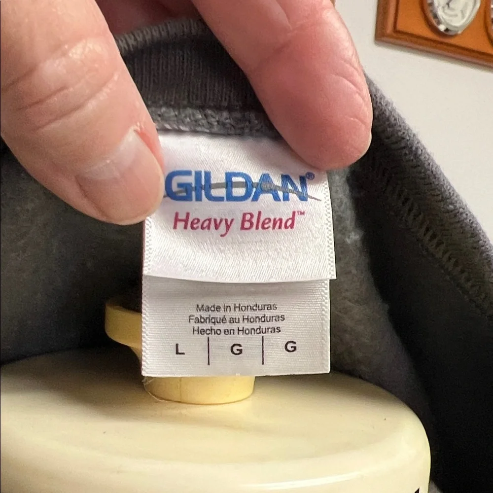 NWOT Gildan Gray Crewneck Sweater with Tractor Pulling Design - Picture 2 of 3